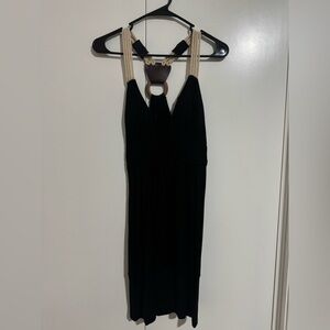 January 7 Black Halter Sheath Dress